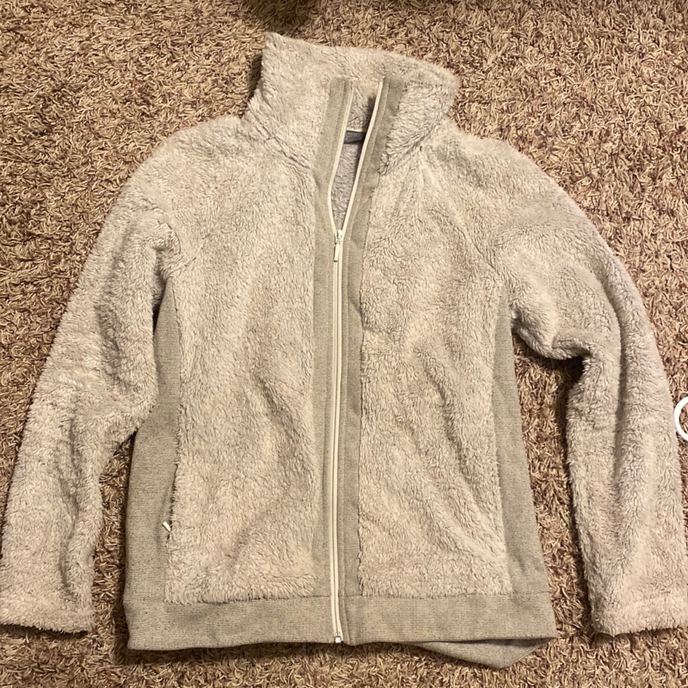 Fuzzy North Face jacket